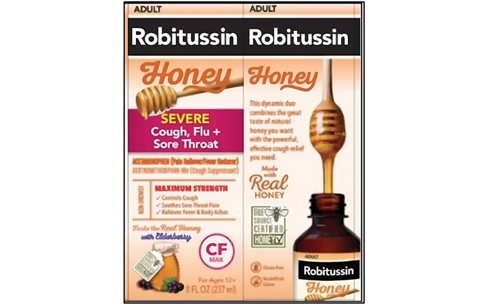 Retiro voluntario de jarabes para la tos Robitussin Honey CF debido a contaminación microbiana
